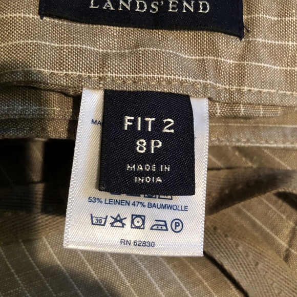 Lands' End Striped Linen Pants - Picture 3 of 3